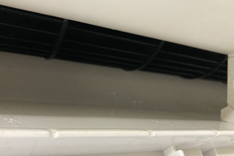 分解洗浄で通気性と清潔さを取り戻した高崎市のエアコン内部（洗浄後）