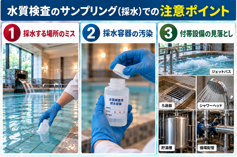 レジオネラ　水質検査の注意点