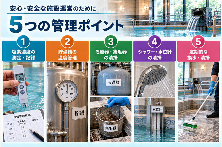 レジオネラ管理の5つのポイント